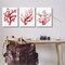 Stupell Industries Bold Red Coral 3pc Canvas Wall Art Set Design by Patti Mann